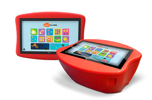 Mesa táctil interactiva infantil multiCLASS Kids Table y pantalla táctil interactiva infantil multiCLASS Kids Pad